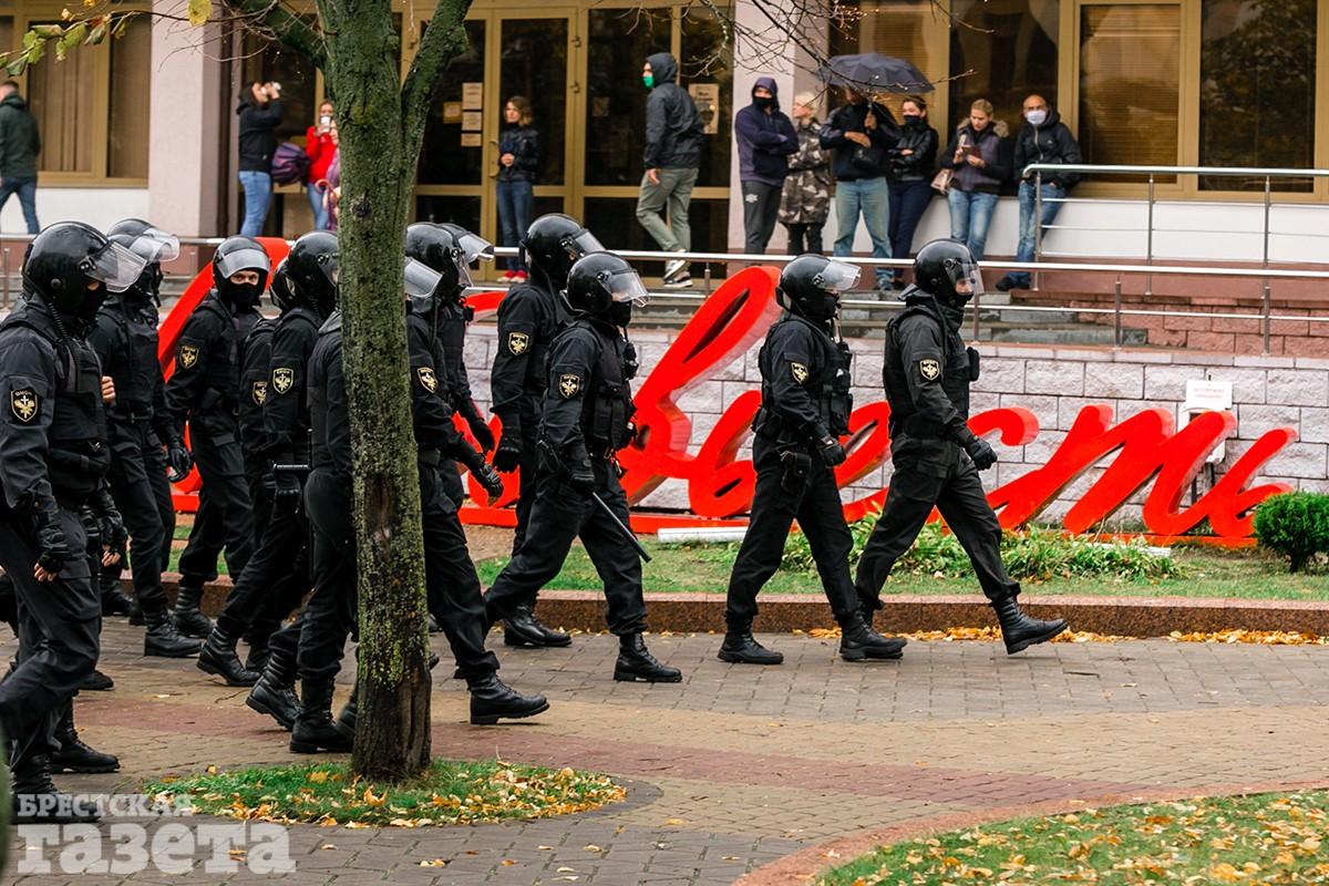 Акция протеста в Бресте 27 сентября. Фото: , "Брестская газета"