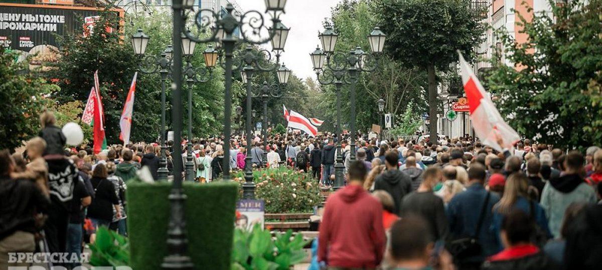 Акция протеста в Бресте 6 сентября 2020 года. Фото: , "Брестская газета"