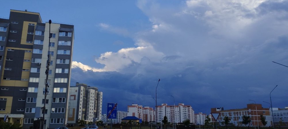 Гроза в Бресте. 1 июня 2024 года. Фото: телеграм.