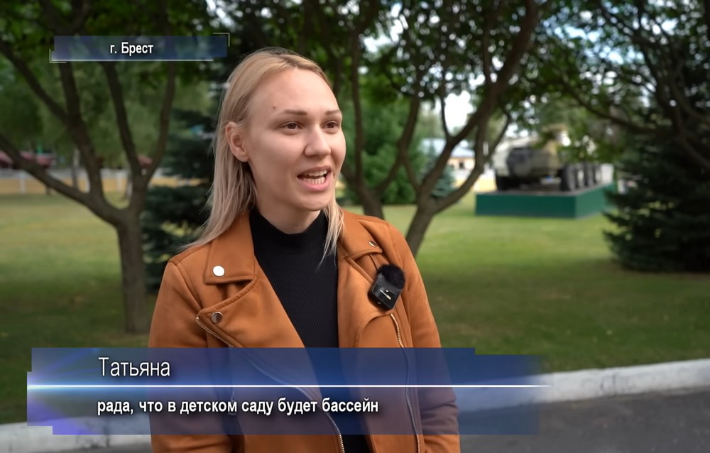 Жительница Южного Татьяна, которая поддерживает строительства детского сада. Скриншот видео