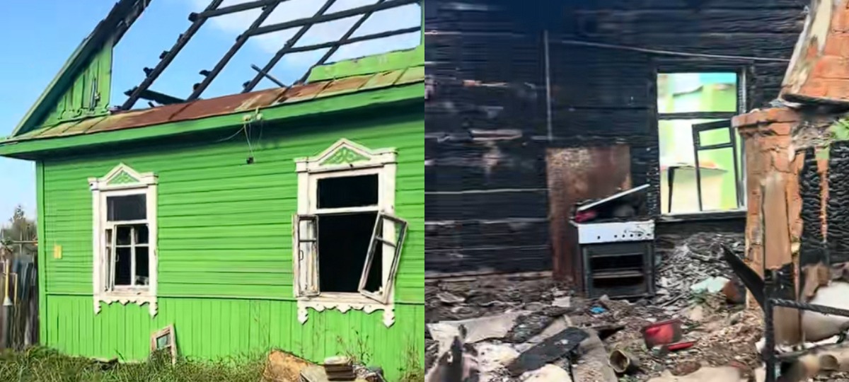 зеленый дом после пожаров