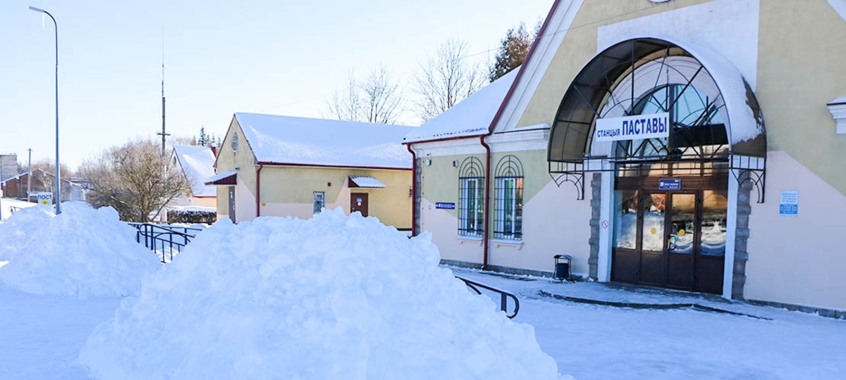 Снег в Поставах в феврале 2026 года