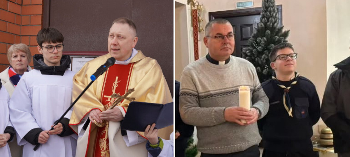 Святары Адам Страчынскі і Павел Кручак. Фота: Katolik.life