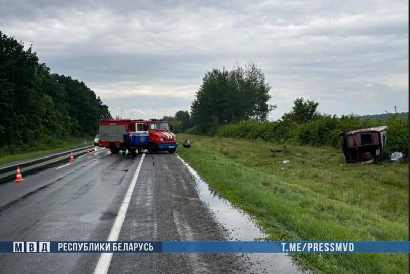 Маршрутка, которая попала в ДТП в июле 2025 года. Фото: МВД