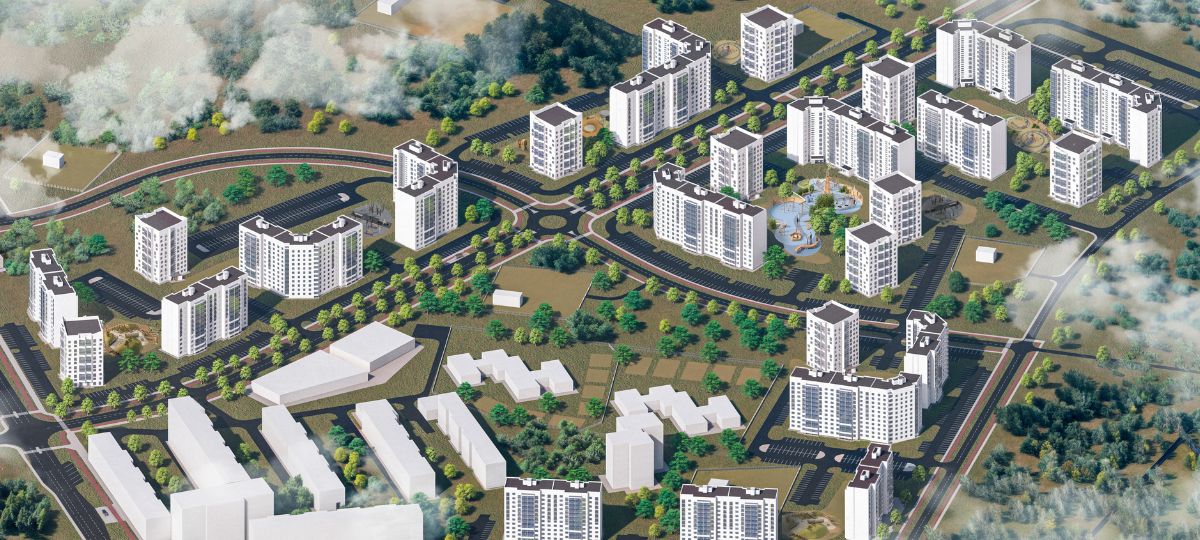 Проект застройки жилого микрорайона по ул. Красногвардейская в г. Бресте